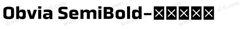 Obvia SemiBold字体转换